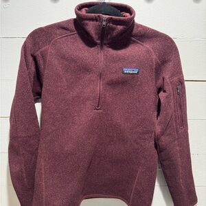 Patagonia Burgundy Better Sweater 1/4-Zip Fleece Pullover